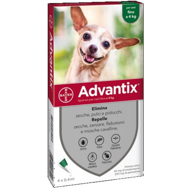 Advantix Spot-On Per Cani Fino a 4Kg 6 Pipette